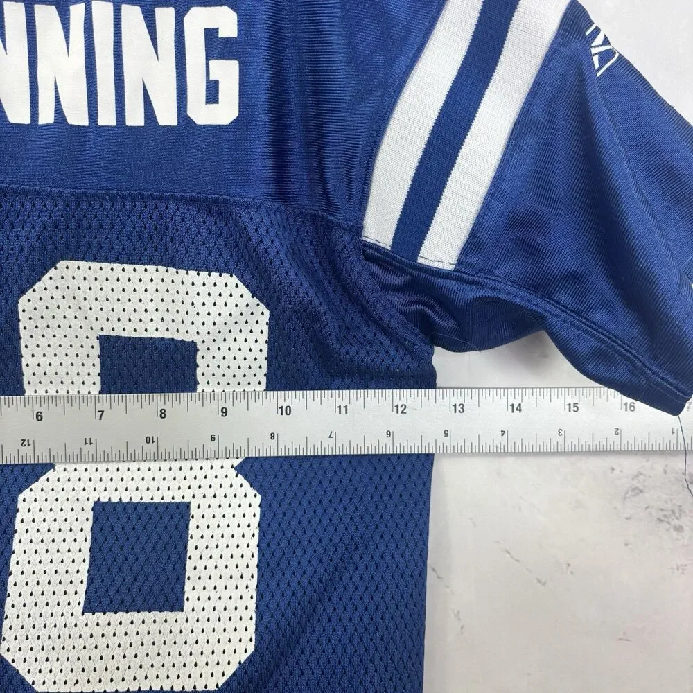 Vintage 90s Reebok NFL Indianapolis Colts #18 Peyton Manning Jersey Youth S Blue